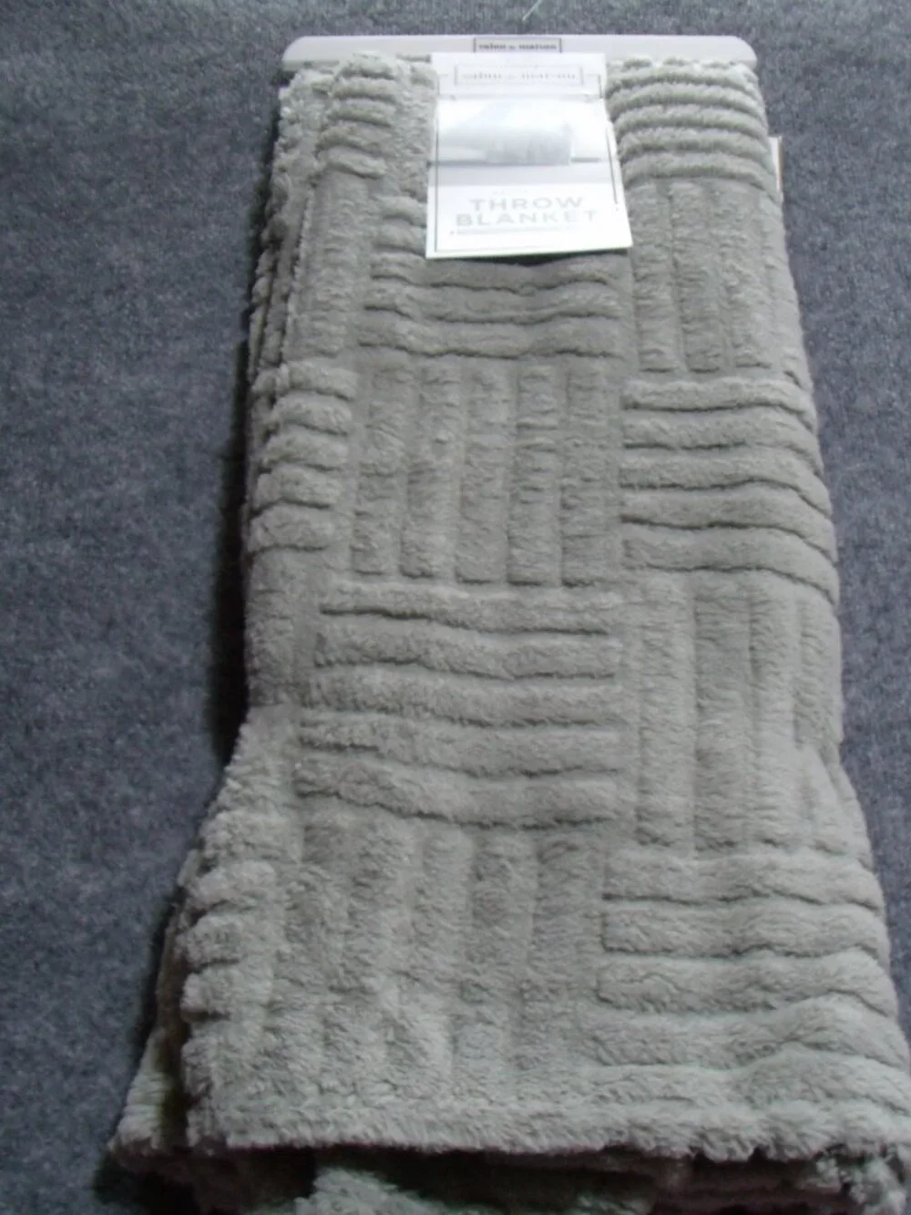 Salon de maison super soft throw blanket  gray